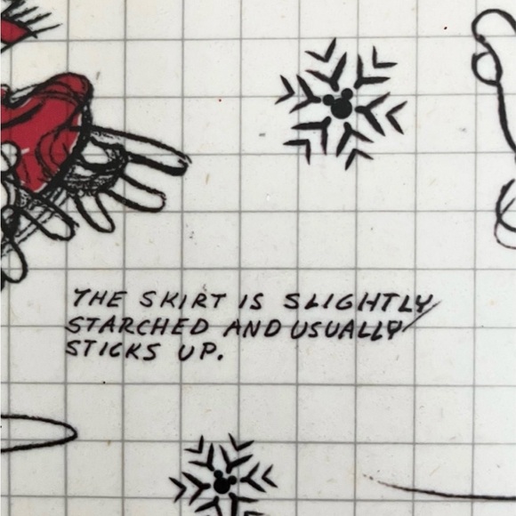 Disney Christmas Sketch Mickey and Minnie Mouse Bamboo Rectangular Serving Tray - Picture 8 of 12